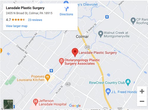 Get Directions to Lansdale Plastic Surgery in Colmar, PA